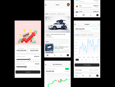 Mobile UI Kit for Finance & Trading App