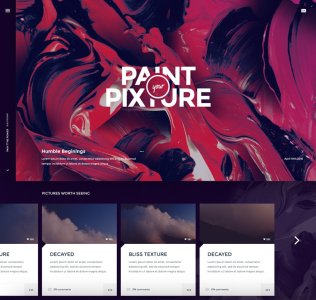 Pixture - Free photoshop PSD website template