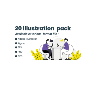 Purple Yellow - Daily Work Illustration 20 illustration daily work