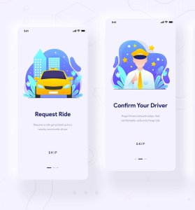 Taxi App Onboarding - (Freebie)
