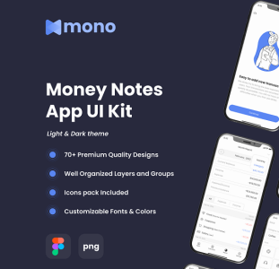 Mono - Money Notes App UI Kits